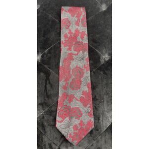 Caravaggio Men's Vintage Neck Tie Grey Red Black